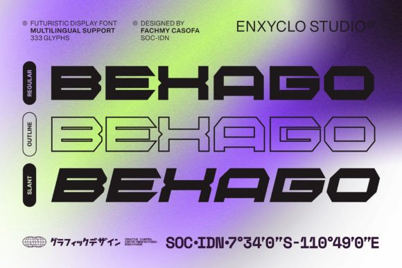 Bexago: A Futuristic Display Font for Bold Branding