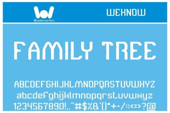 Family Tree Display Font for Bold Brand Identity