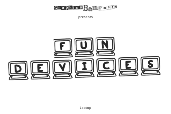 Fun Devices Laptop Font for Playful, Modern Branding