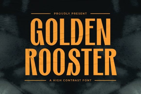 Golden Rooster Display Font for Handmade Creators