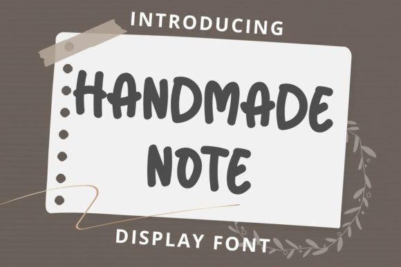 Handmade Note Font for Authentic Craft & Printable Designs