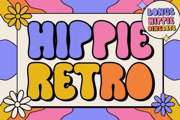 Hippie Retro Font: A Groovy Display Typeface for Digital Brands