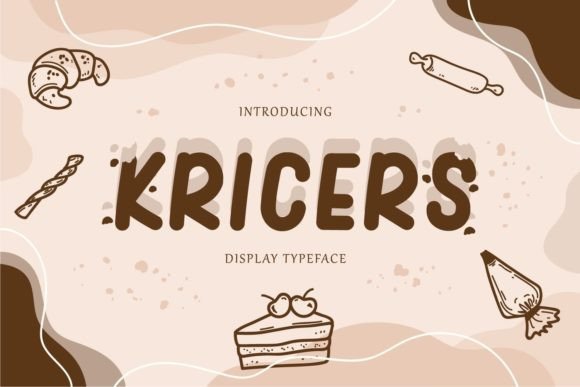 Kricers Display Font for Playful Brand Identity Projects