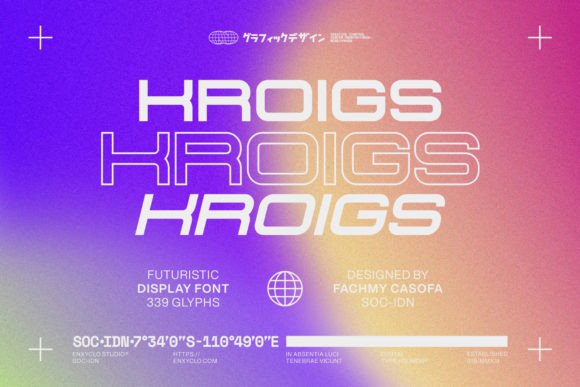Kroigs Futuristic Display Font for Crafters