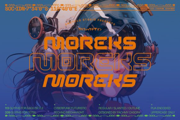 Moreks: A Futuristic Display Font for Bold Digital Branding