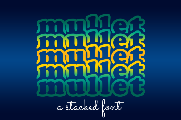 Mullet Font: A Cool Outlined Display Font for Makers
