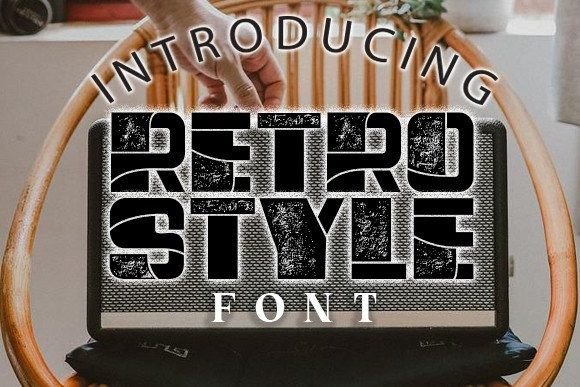 Retro Style: A Grunge Display Font with Sharp Corners