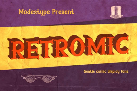 Retromic Display Font for Retro Pop Culture Campaigns