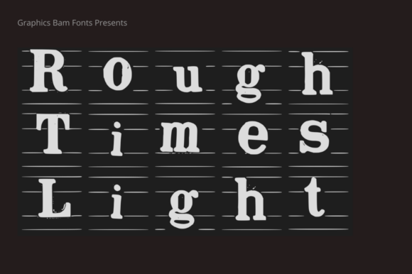 Rough Times Light: A Textured Display Font for Standout Branding