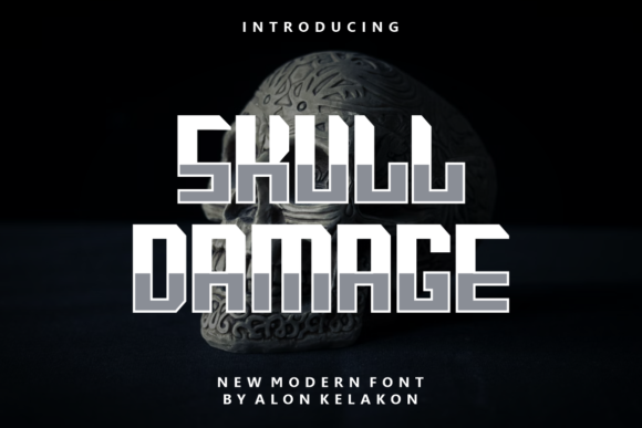 Skull Damage Font: Bold Display Type for High-Impact Branding