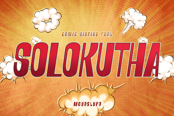 Solokutha: A Playful 80s Comic Display Font for Editorial Design