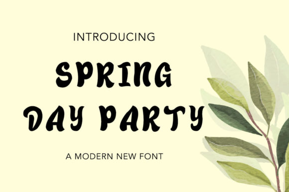 Spring Day Party Font for Playful Brand Identity Design