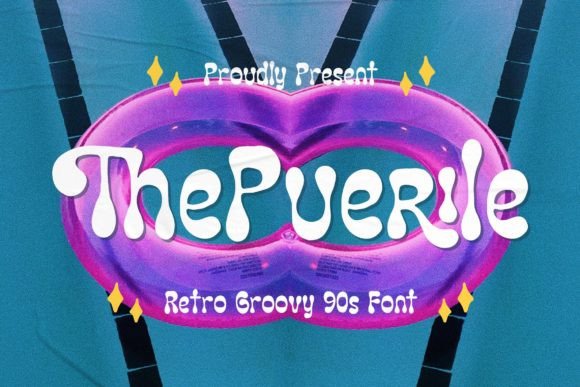 The Puerile: A Retro Groovy Display Font for Small Business Branding