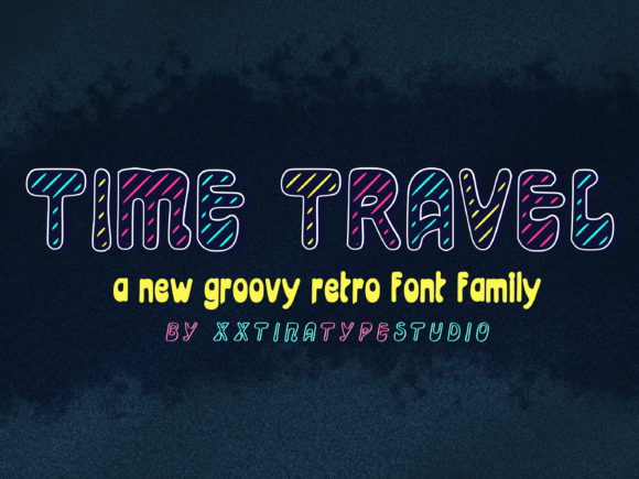 Time Travel Font: A Groovy Retro Display Typeface for Makers
