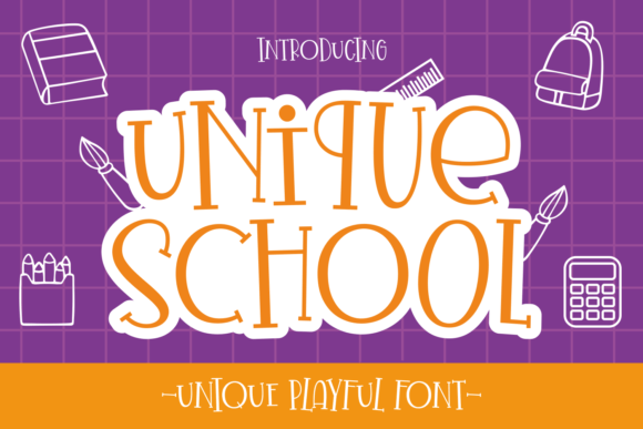 Unique School Display Font for Handmade Creators