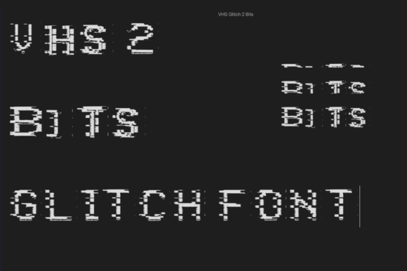 VHS 2 Bits: A Glitched Display Font That Elevates Your Brand