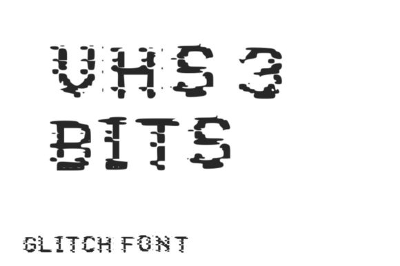 VHS Glitch 3 Bits Display Font for Editorial Impact