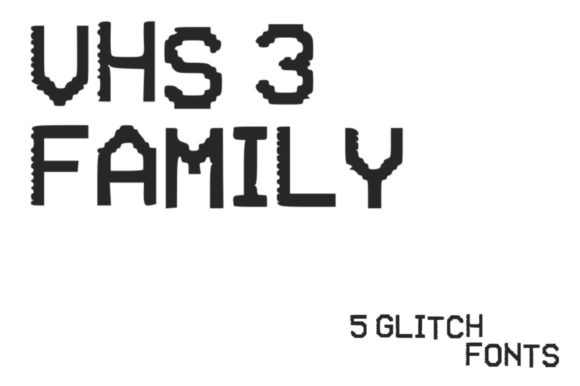 VHS Glitch 3 Family Display Font for Bold Digital Campaigns
