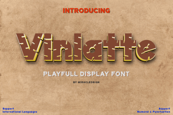 Vinlatte: An Elegant Hollow-Style Display Font